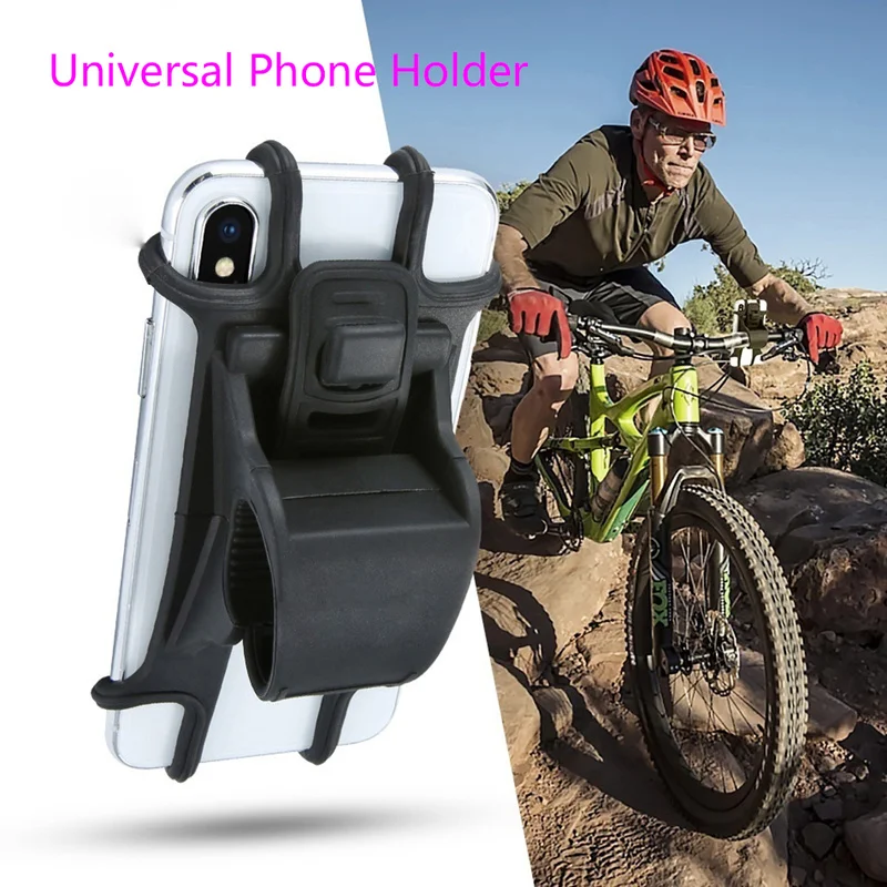 

CHOIFOO Bicycle Phone Holder for IPhoneXR Samsung Universal Mobile Cell Phone Holder Bike Handlebar Clip Stand GPS Mount Bracket