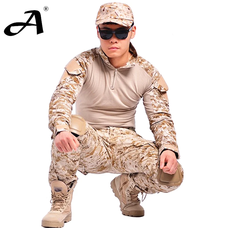Tactical military uniform clothing army of the military combat uniform tactical pants with knee pads camouflage clothes - Image 4