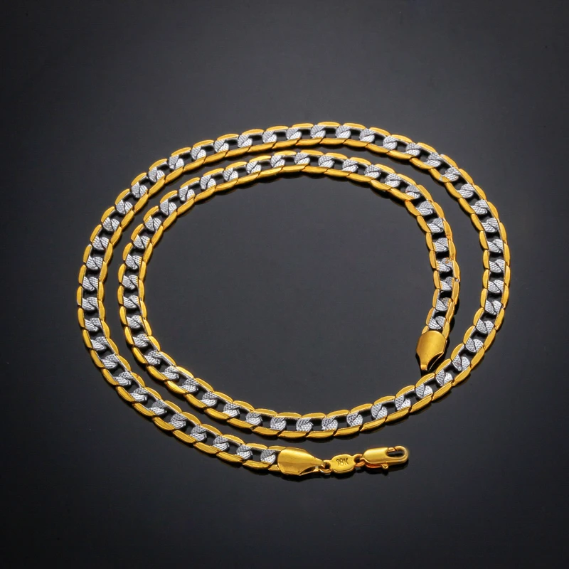 Buy Two Tone Necklace With "18K" Stamp Real Gold