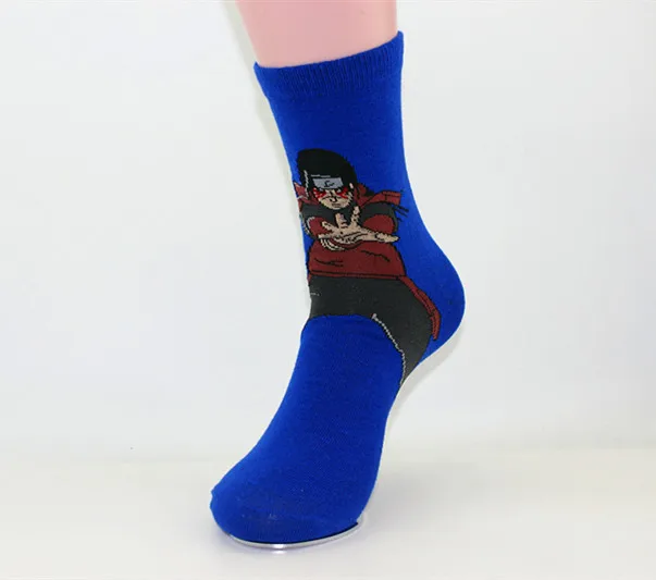 1 пара хлопчатобумажных носков с персонажами из мультфильмов Наруто; носки с персонажами из аниме; мужские повседневные носки; сезон осень-зима; Meias Sox
