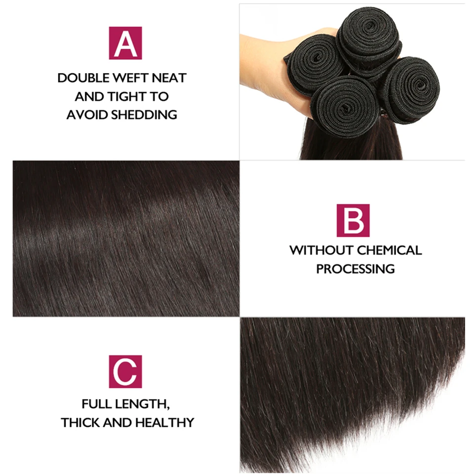 Fabwigs волосы Бразильская кожа натуральный цвет 3 пучка человеческие Remy