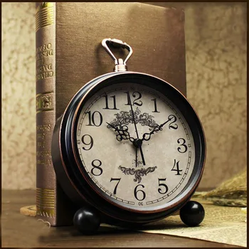 

Bedside Watch for Kids Bedroom Office 2016 New 5.5 inch Retro Alarm Clock Desktop Silence No Ticking