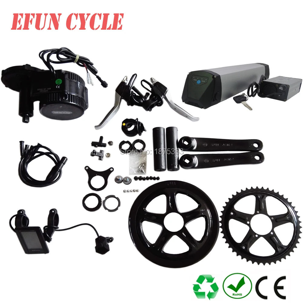 

For SONDOR ebike Lithium ion 36V 12.8Ah thin down tube electric bike battery with Bafang BBS02 36V 500W mid crank motor kits