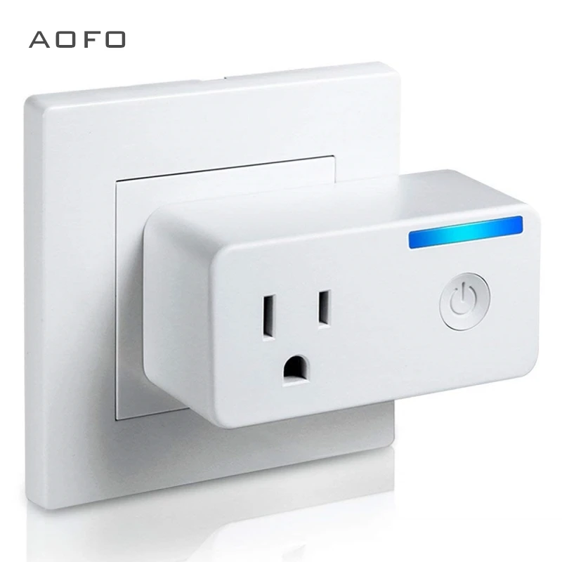 AOFO WiFi Smart Plug Outlet with Energy Monitoring, No Hub Required, Compatible with Alexa Echo and Google Assistant