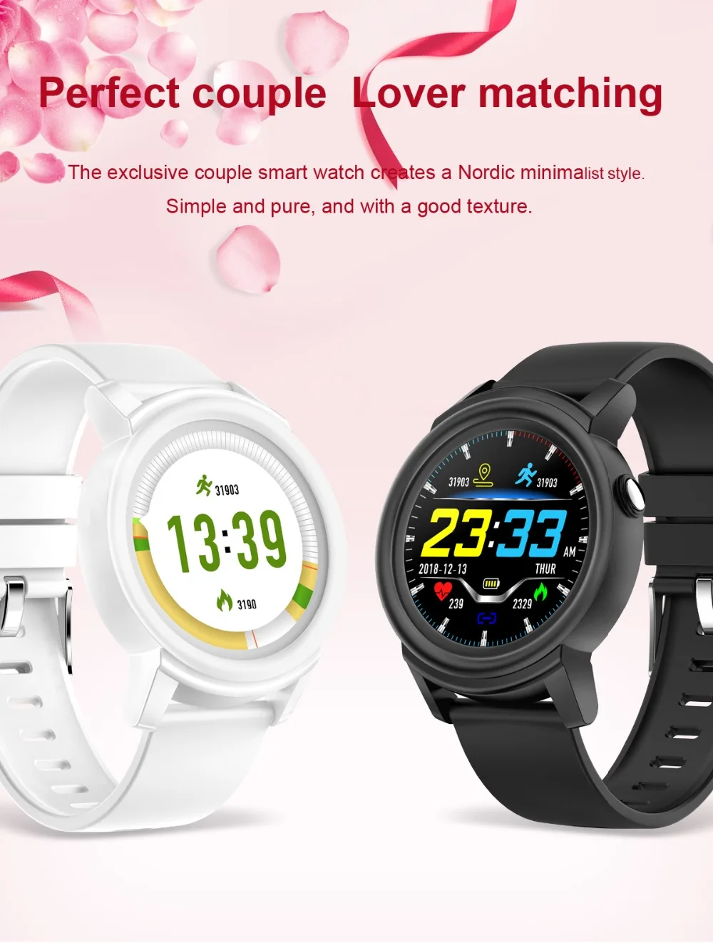 696 DK02 Smartwatch для женщин круглый экран полный дисплей монитор сердечного ритма