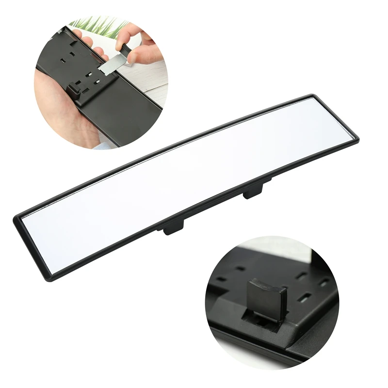 

Black Anti-dizziness Curve Panorama Back Inside Car Styling Wide Car For Indoor Use Rear View Mirror