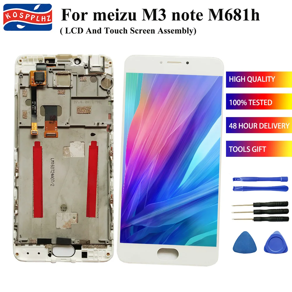 

KOSPPLHZ For meizu m3 note M681H L681 L681h LCD Display+Touch Screen Digitizer Assembly+Frame Replacement MEIZU 681 +tools