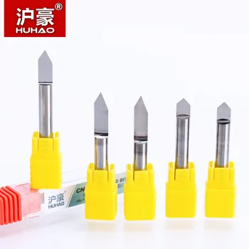 

HUHAO 1pcs 6mm Engraving Bits Precision grinding V Shape Carbide PCB milling Cutter CNC Router bit Machine Accessories