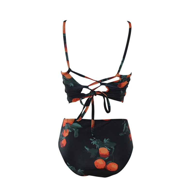 colheita topo halter bikini conjunto bating terno