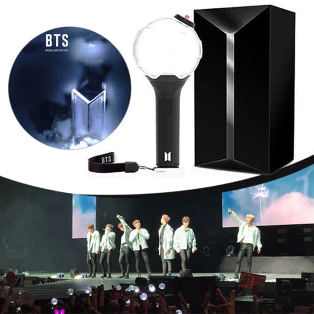 

2019 Kpop Light ARMY BOMB Ver.3 Light Stick Bangtan Boys Concert Glow Lamp Lightstick V Fans Gift Luminous Toys LOMO Card