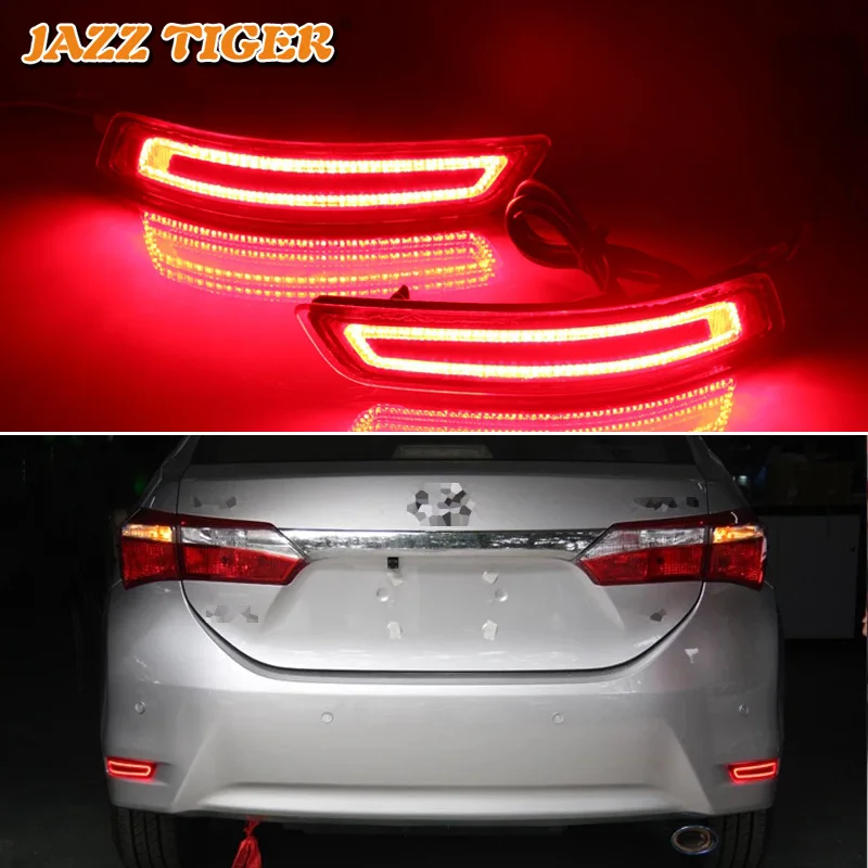 

JAZZ TIGER Multi-functions Car LED Rear Fog Lamp Brake Light Turn Signal Light Auto Decoration Lamp For Toyota Corolla 2017 2018