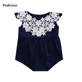 

Lovely Infant Baby Girls Kids Floral Lace Sleeveless Cotton Bodysuit Jumpsuit Playsuit Outfits Sunsuit Summer Clothes Sunset NEW