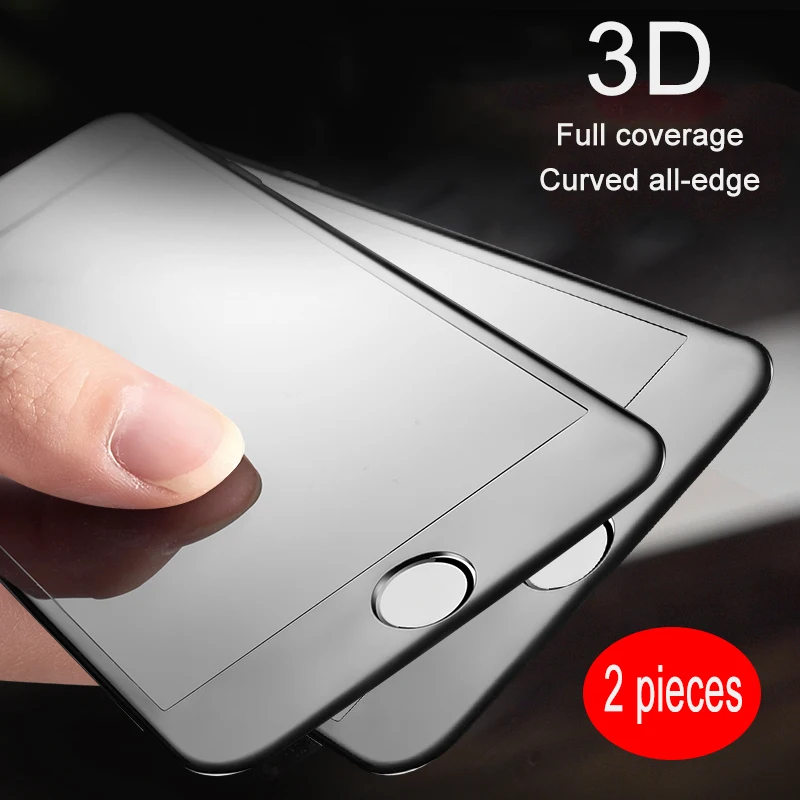 

3D Curved Edge Full Cover Screen Protector For iPhone 7 8 Plus X Tempered Glass On The For iPhone 6 6S Plus XS Protective Glass