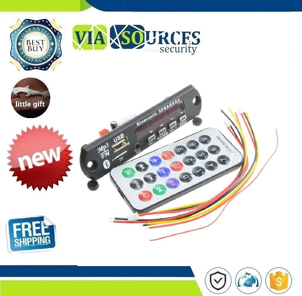 

1Set Standard Wireless Bluetooth 12V MP3 WMA Decoder Board Audio Module TF USB Radio For Car LCD Screen Remote Controller