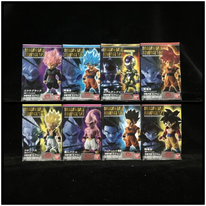 "Dragon Ball SUPER" BANDAI ADVERGE специальная коллекция 02 Набор фигурок 8 шт Гоку Гохан готенкс Фриза Буу Гоку-черный