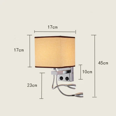Современный светодиодный для помещений настенный светильник прикроватный спальня аппликация бра с выключателем USB E27 лампа для интерьера изголовье дома отель настенный светильник S1 - Цвет абажура: 1