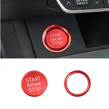 Автомобильный стиль, кнопка запуска ключей, декоративная рамка, обшивка, накладка, наклейка для автомобиля Audi A4 A4L A5 A6L A7 Q5 Q5L Q7, автомобильные аксессуары