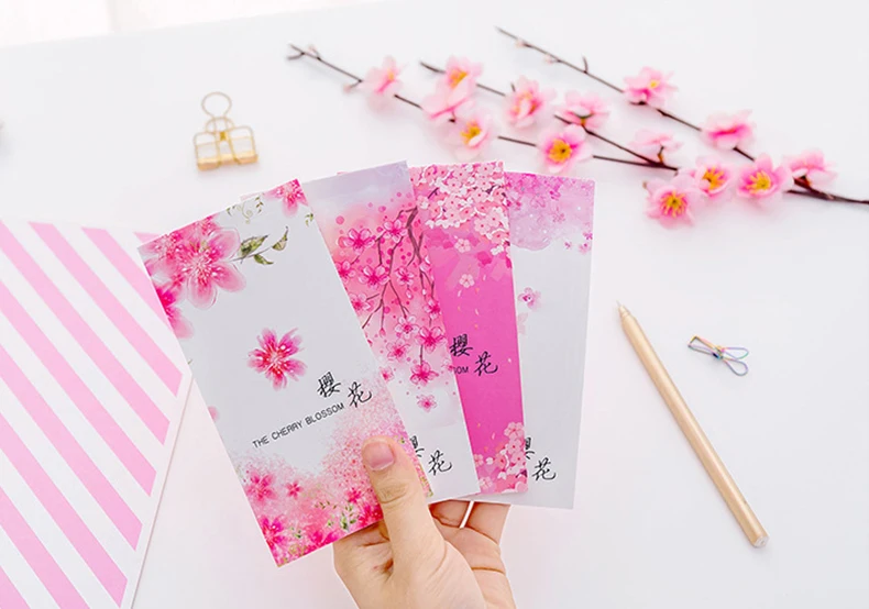 Японские милые блокноты для записей Sakura каваи креативная Цветочная сетка Пустой Журнал вкладки карты пост проверка список школьные