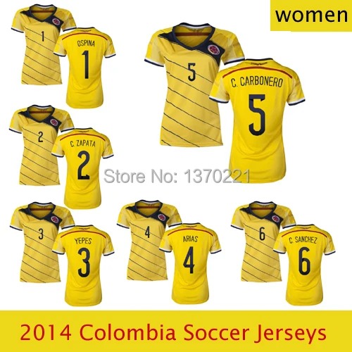 colombia soccer jersey women's