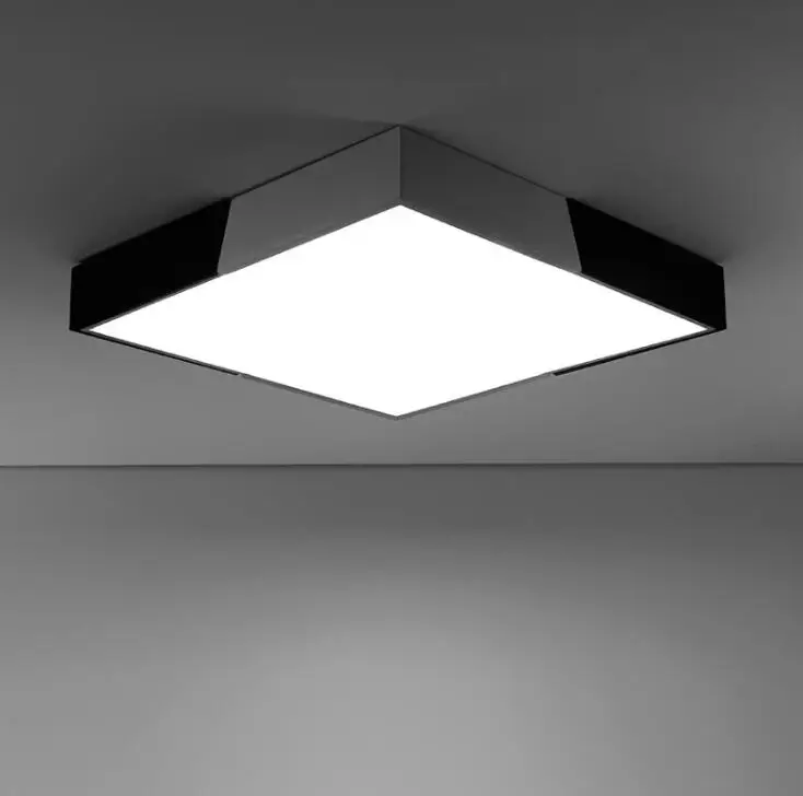 LED ceiling lamp living room lamp simple modern black and white square bedroom lighting balcony study lighting