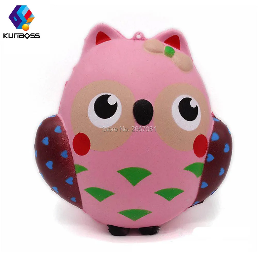 2018 Лидер продаж KunBoss мягкими анти-стресс мягкой Squeeze стресса Kawaii Сова замедлить