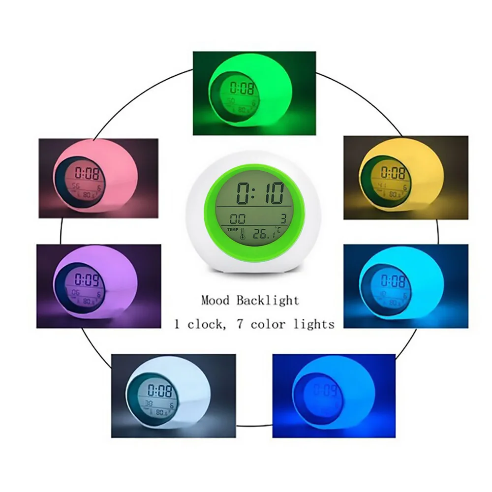 Подсветка 7 Color led change. Jazz way sensor Touch Color changing led Lamp with Alarm Clocks. Как сделать бирюзовый цвет на подсветке через пульт. Алиса часы будильник когда включаешь они светятся разными цветами. Led functions