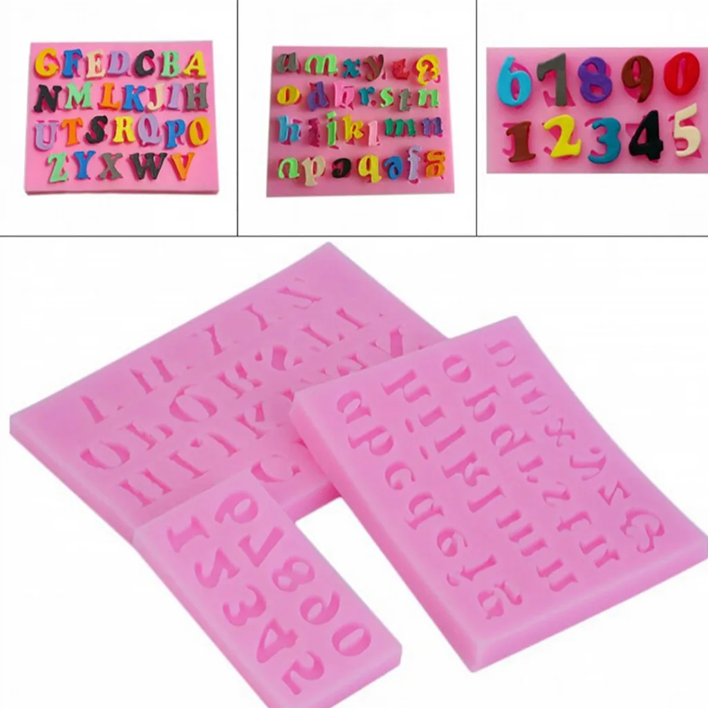 

3pcs/set Digital Letter Shape Bakeware Cake 3D Silicone Mold DIY Cake Decorating Tools For Kitchen Candy Chocolate Decoration