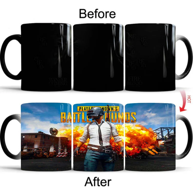 

Whitelf Game Mug Heat Sensitive Color Changing Coffee Mug Ceramic Magic Cup