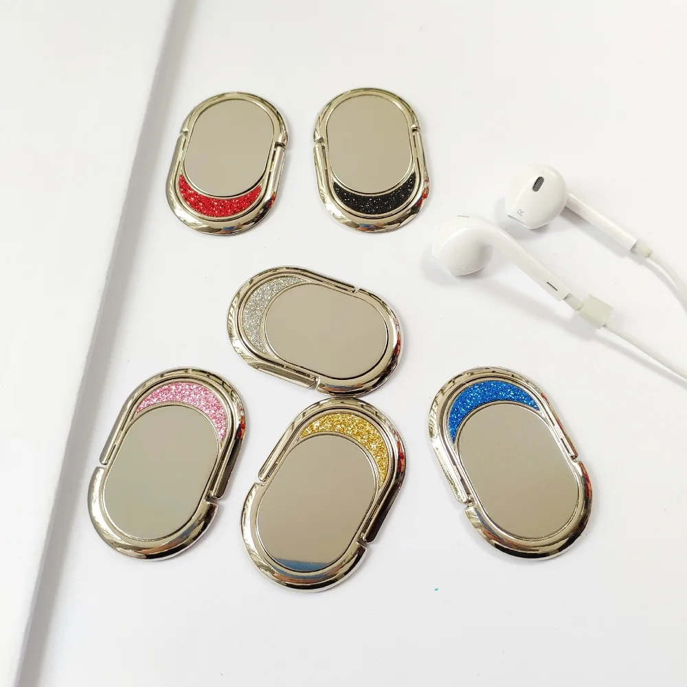 360 Degree Rotate Phone Holder Mirror Finger Ring Mobile Phone Stand Ultra-thin oval metal Holder For iPhoneX 8 Smartphone (11)