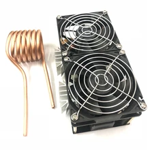 1800 Вт 40A zvs индукционный нагрев Модуль платы обратный драйвер нагреватель+ 48 В катушка+ двойной вентилятор с медной трубкой