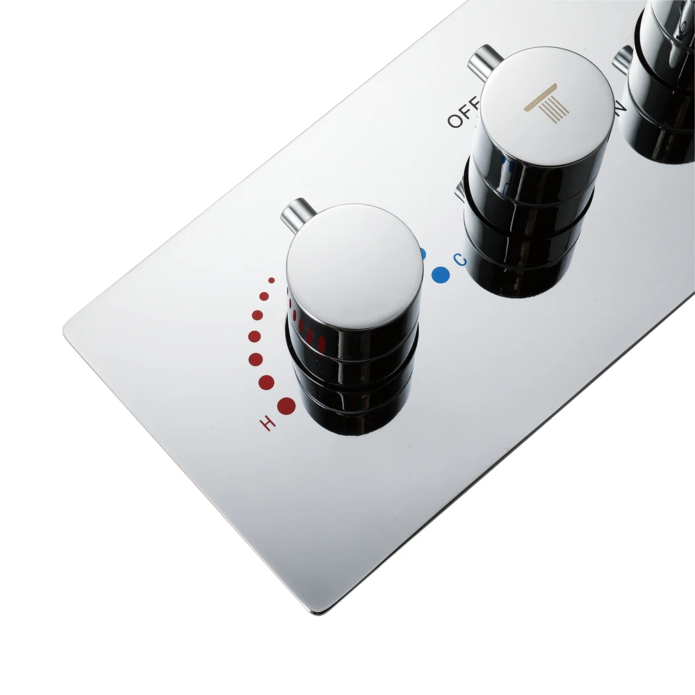 Bathroom Shower Valve Mixing Big Water Flow Shower Faucets 6 Ways Thermostatic Brass Diverter Valves Shower Controller Chrome