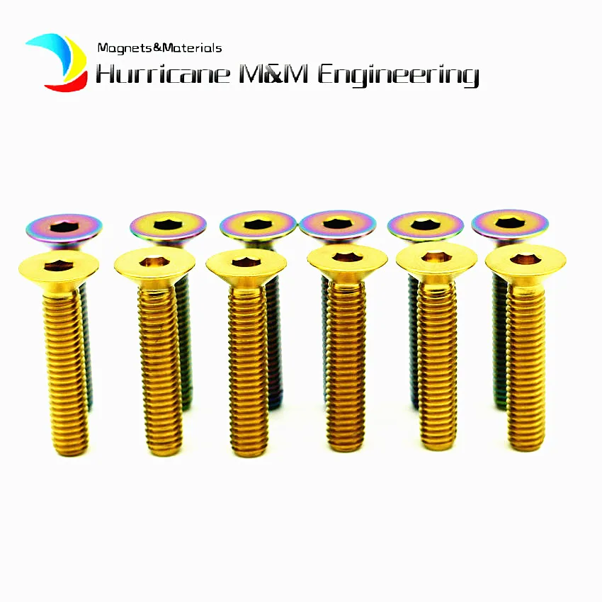 

Titanium Bolts M6x25/30/35/40mm M6 Ti Bolt Countersunk Flat Head Hexagon Socket Ti Screws Ti Fastener 2 pcs