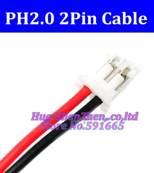 

New 200pcs/lot JST 2.0mm PH2.0 PH 2.0 2pin connector with cable 65mm wire