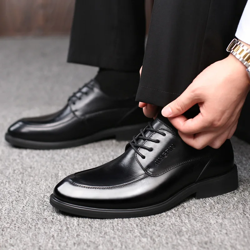 

Male Shoe Man Genuine Leather Leather Shoes Trend Correct Dress Shoes Leisure Time Single Shoe