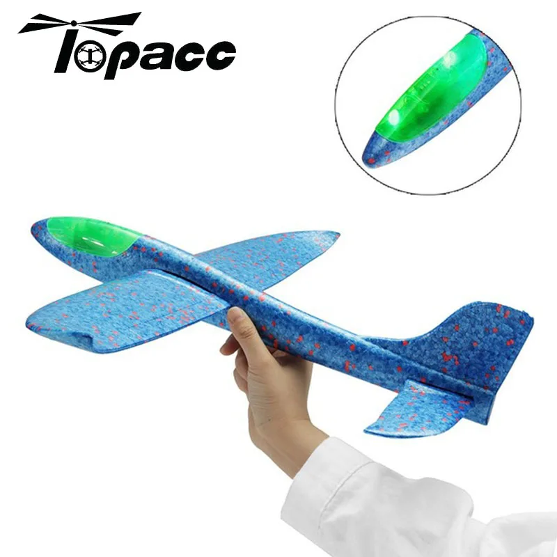 

Blue EPP Foam Hand Throwing Plane Outdoor Launch Airplane Kids Gift Toy 48cm Interesting Toys For Childern Updated Version