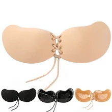 Женский бюстгальтер без бретелек невидимый бюстгальтер без спинки Силиконовый бюстгальтер нижнее белье самоклеющиеся гелевые женские накладки на грудь