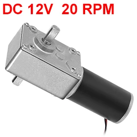 

UXCELL Hot Sale 1Pcs Double Shaft Worm Gear Motor DC 12V 3/5/20/40/250RPM High Torque Speed Reduction Motor with Metal Gearbox