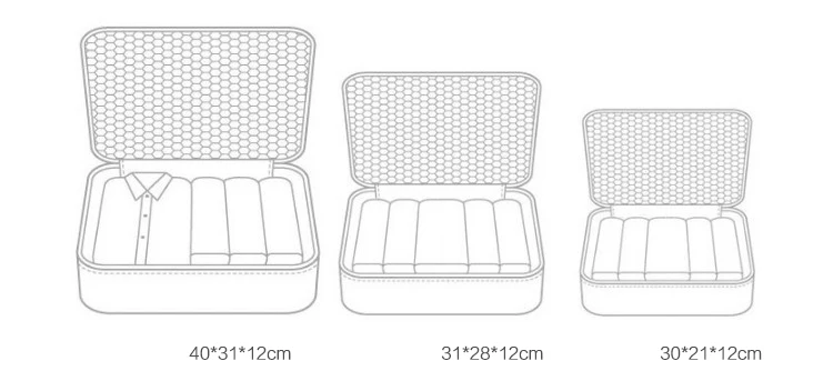 IUX нейлоновая Упаковка Куб дорожная сумка система прочная 6 штук один комплект Большая емкость сумки унисекс Одежда Сортировка организовать