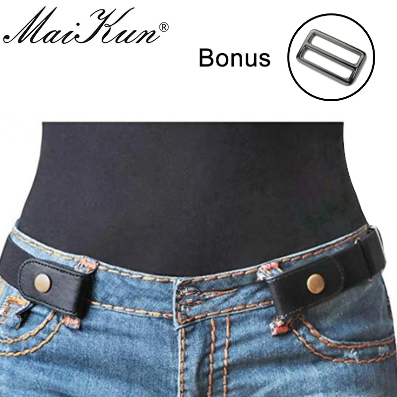 No Buckle Stretch Belt For Women/men Elastic Waist Belt