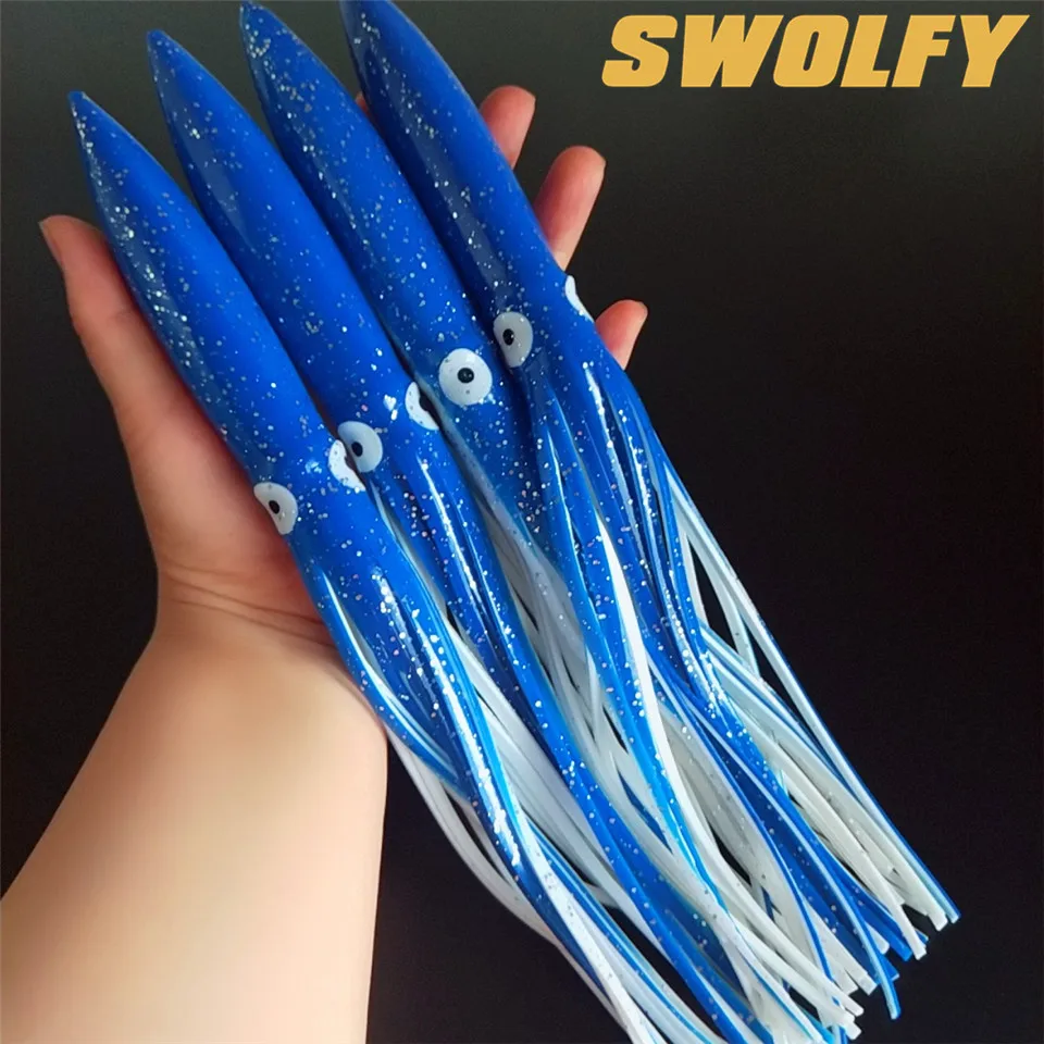 Swolfy 4 шт./лот 30 см приманка-осьминог Морская рыбалка мягкие приманки для ловли