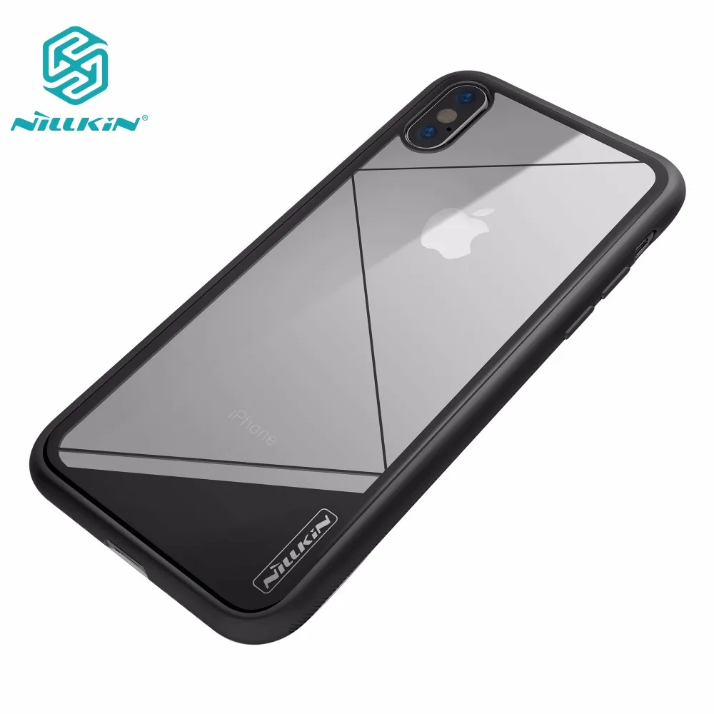 Tempered Glass Back Cover Case For iphone X NILLKIN Clear for Apple with luxury Retail package |