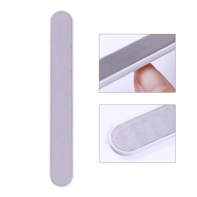 

1 Pc Stainless Steel Double-side Nail File Manicure Sanding Polishing Grinding Blocking Nail Buffer Nail Art Tools Random Color