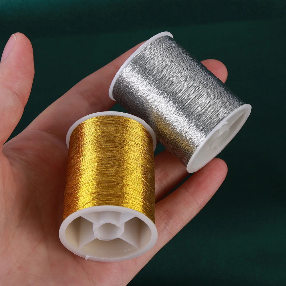 2pcs Polyester Metallic Embroidery Thread for Domestic Home Sewing Machine