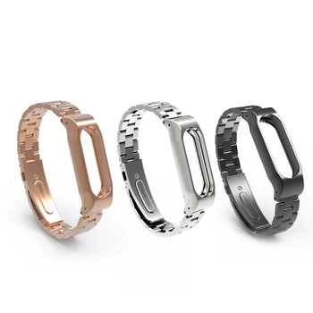 

New Strap For Xiaomi Mi Band 2 Stainless Steel Luxury Wristband Metal Ultrathin