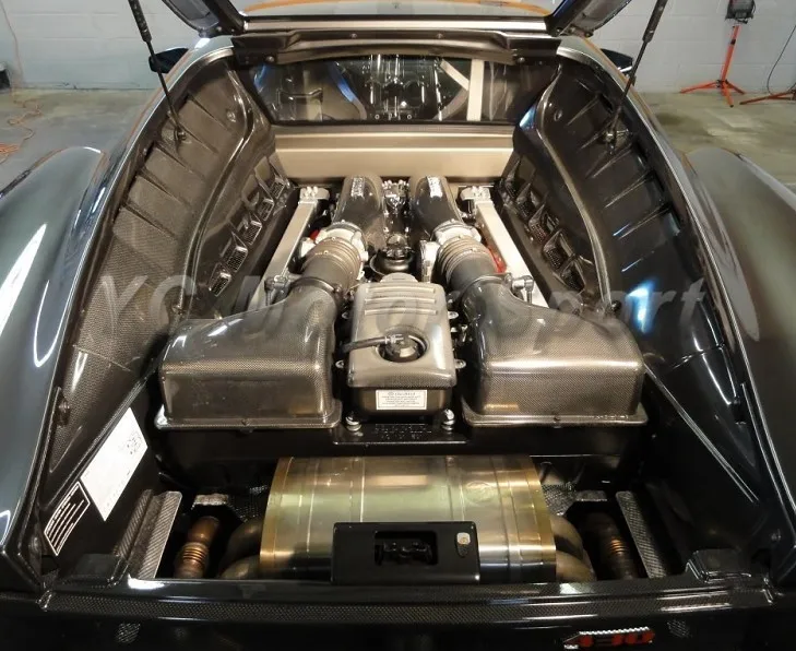 Car Accessories Full Carbon Fiber Engine Bay Panel 4pcs Replacement Fit For 2004 2009 F430