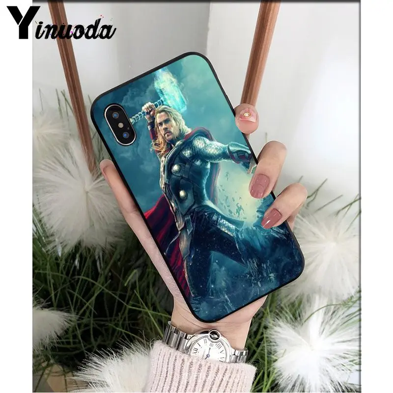 Yinuoda Marvel movie thor DIY красивые аксессуары для телефонов, чехол для Apple iPhone 8 7 6 6S Plus X XS MAX 5 5S SE XR - Цвет: A10
