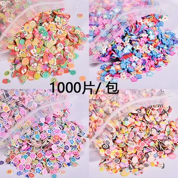 

Pack of 1000 Fruit Polymer Clay 3D Nail Art. Slices of 5mm Diameter. Pieces of Lemon, Orange, Strawberry, Watermelon,JHuo