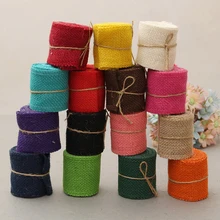 Grande juta pano rolls para diy artesanal festa de casamento suprimentos artesanato linho volume serapilheira fita vestuário costura handmake decorati
