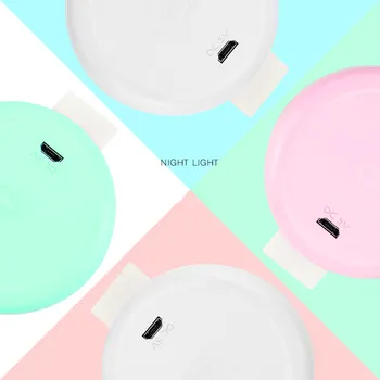 

Creative Dimmable LED Night Light Touch Sensor Magnet Mount USB Rechargeable Bedside Home Lamp with 4 colors shell