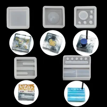 

Silicone Mold Card Storage Pen Holder Ashtray Epoxy Resin Mold Jewelry Making
